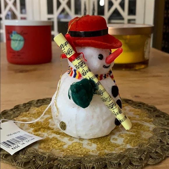 Snowman ⛄️ vintage flocked Christmas tree ornament decoration vintage - Picture 2 of 16